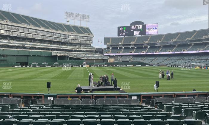 Oakland Coliseum - Section Front 124 Mosaic Seat View