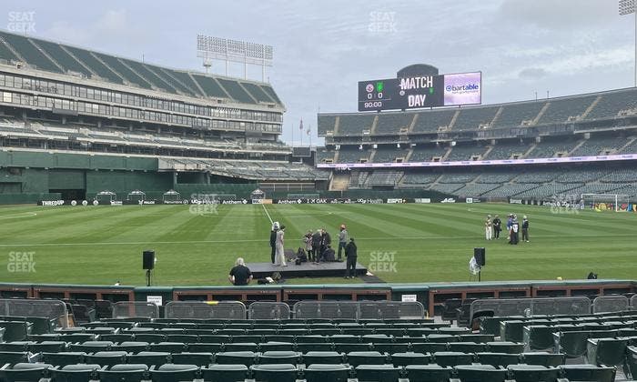 Oakland Coliseum - Section Front 124 Mosaic Seat View