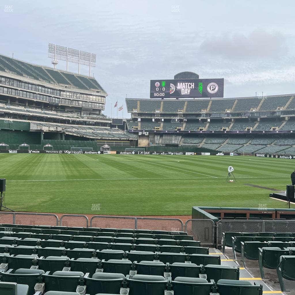 Oakland Coliseum - Section Front 126 Seat View