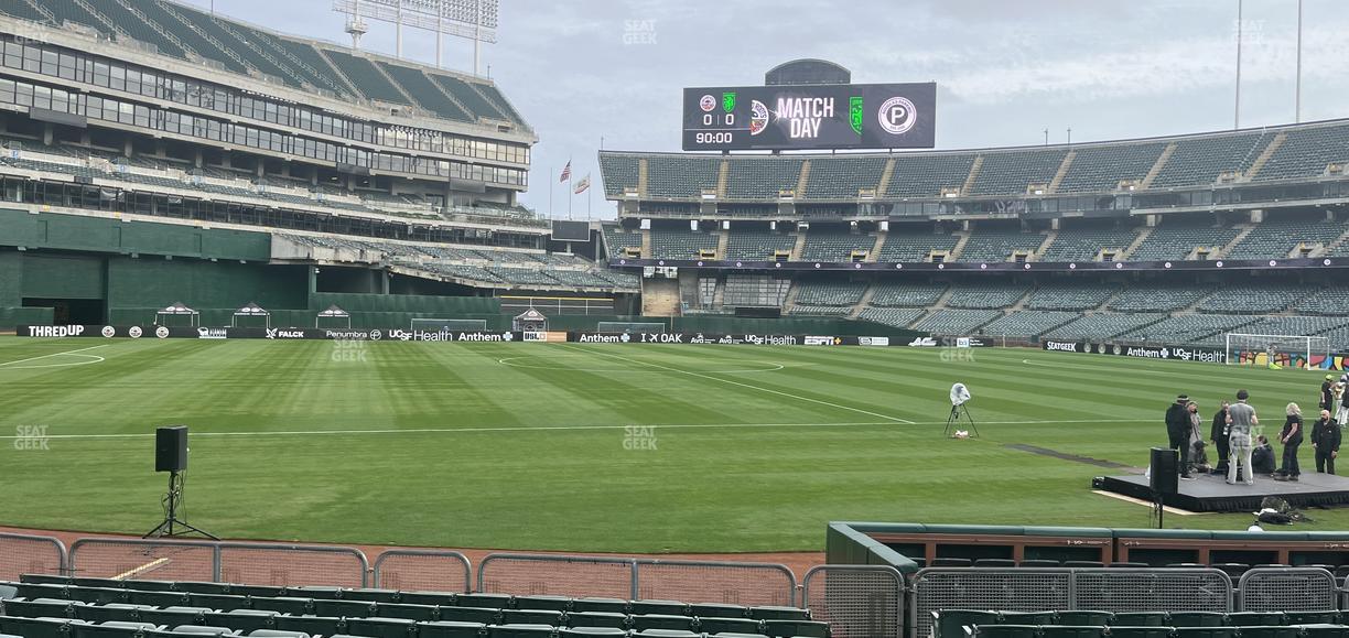 Oakland Coliseum - Section Front 126 Seat View