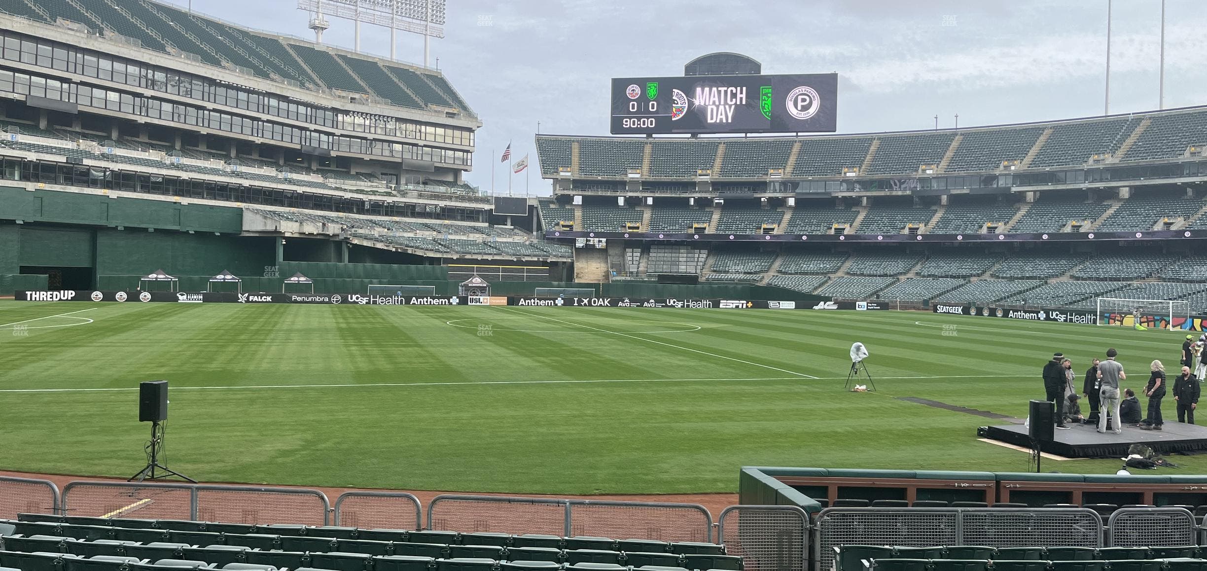 Oakland Coliseum - Section Front 126 Seat View