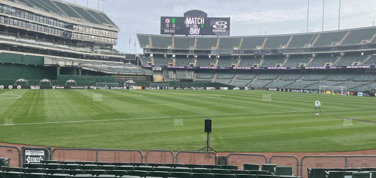 Oakland Coliseum - Section Front 127 Seat View