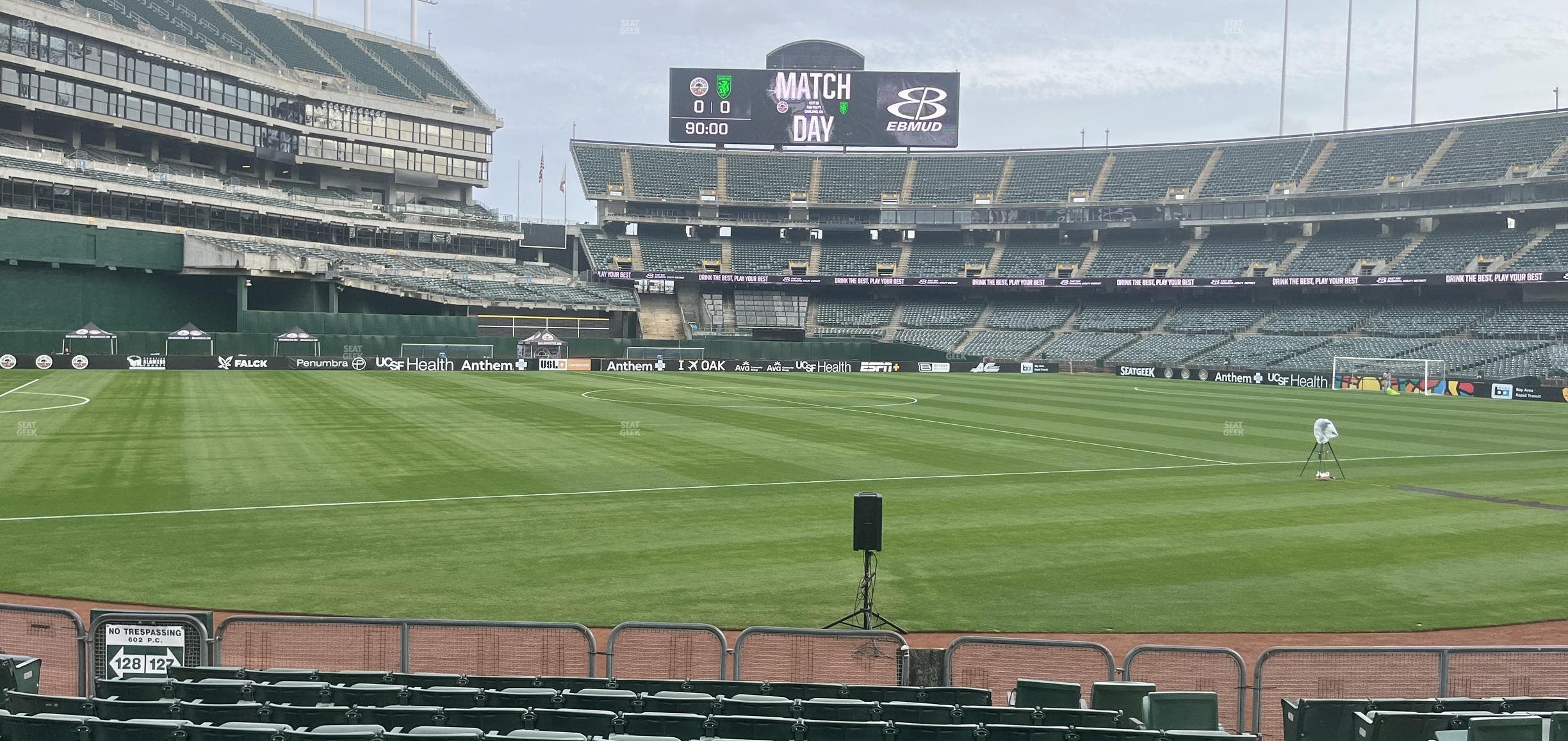 Oakland Coliseum - Section Front 127 Seat View