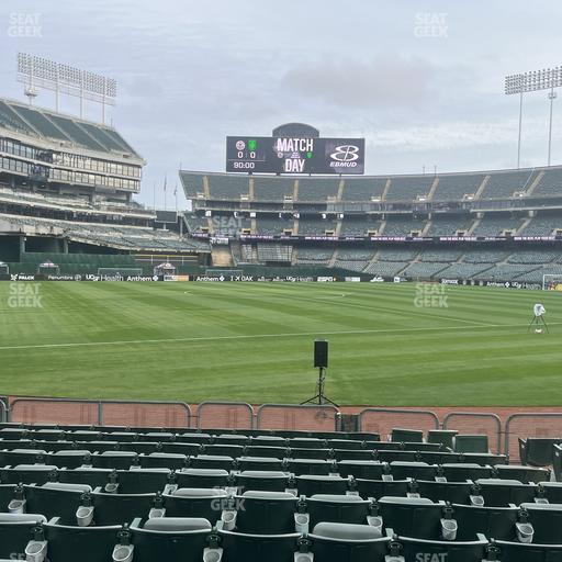 Oakland Coliseum - Section Front 127 Seat View