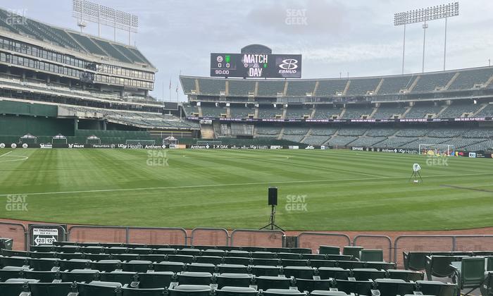 Oakland Coliseum - Section Front 127 Seat View