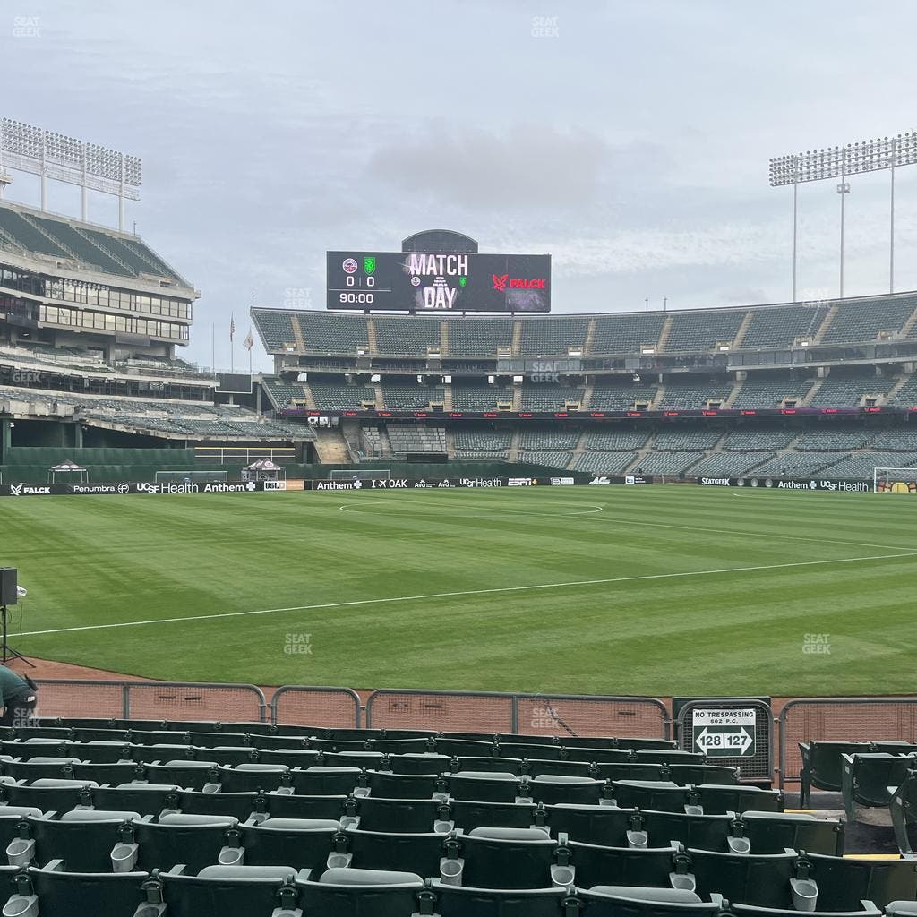Oakland Coliseum - Section Front 128 Seat View