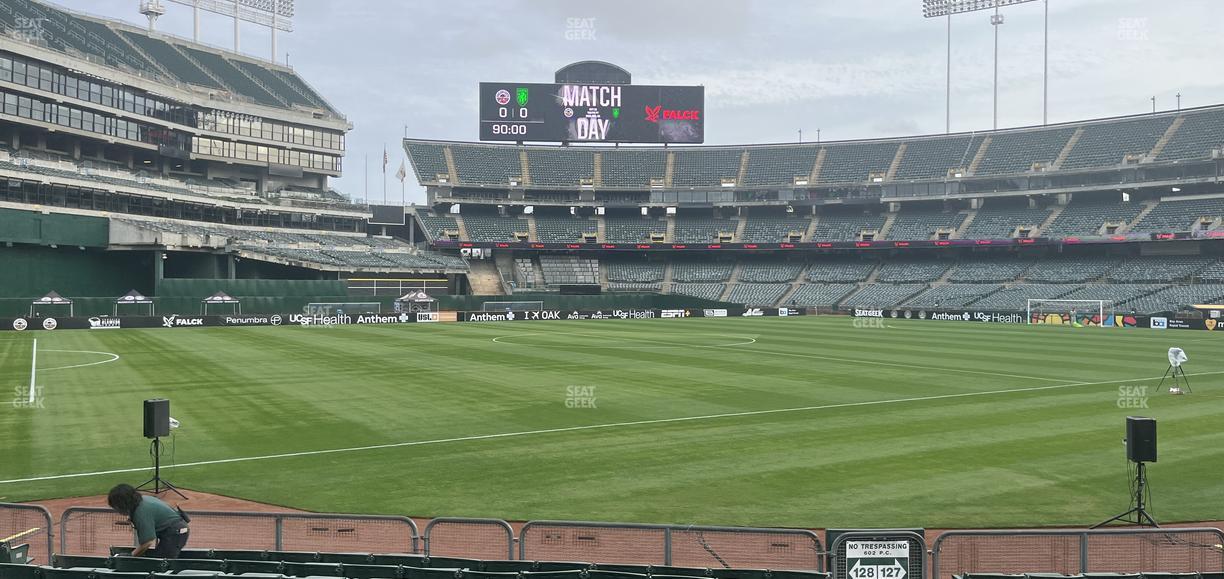 Oakland Coliseum - Section Front 128 Seat View