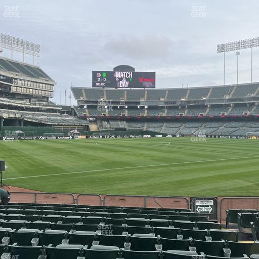 Oakland Coliseum - Section Front 128 Seat View