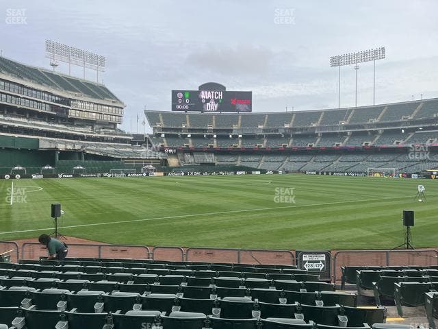 Oakland Coliseum - Section Front 128 Seat View