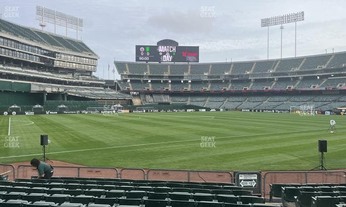 Oakland Coliseum - Section Front 128 Seat View
