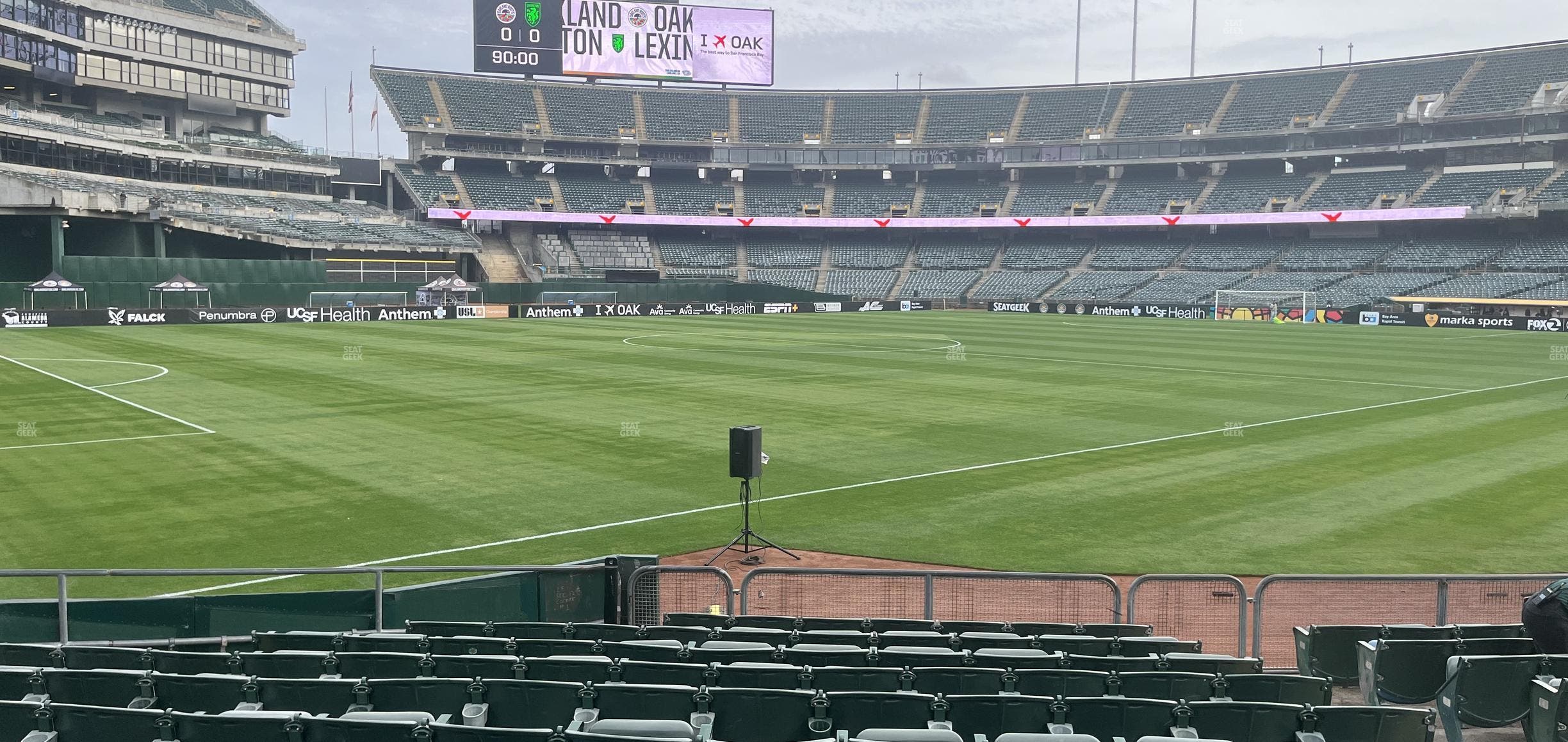 Oakland Coliseum - Section Front 129 Seat View