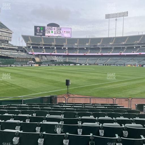 Oakland Coliseum - Section Front 129 Seat View