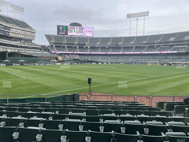 Oakland Coliseum - Section Front 129 Seat View