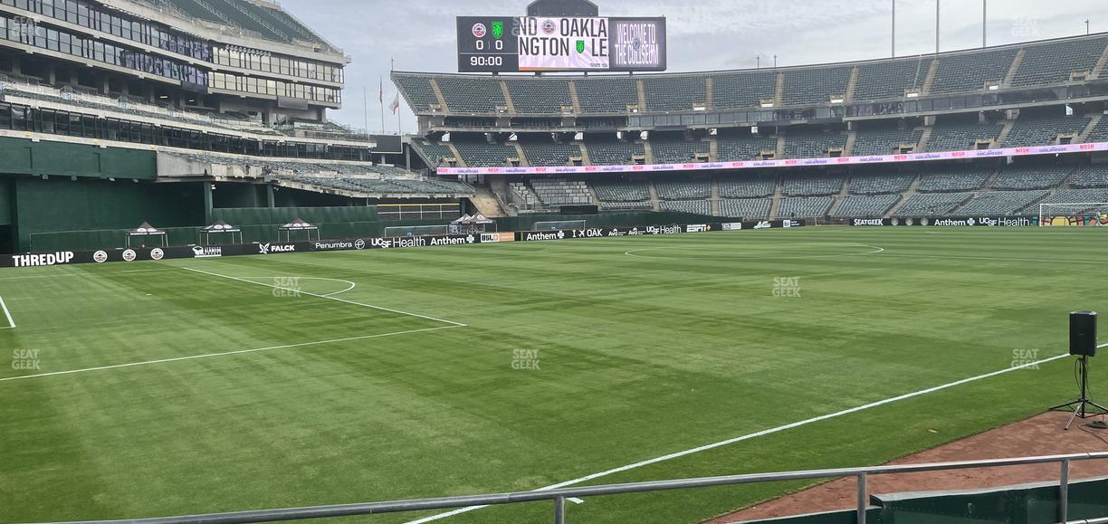Oakland Coliseum - Section Front 130 Seat View