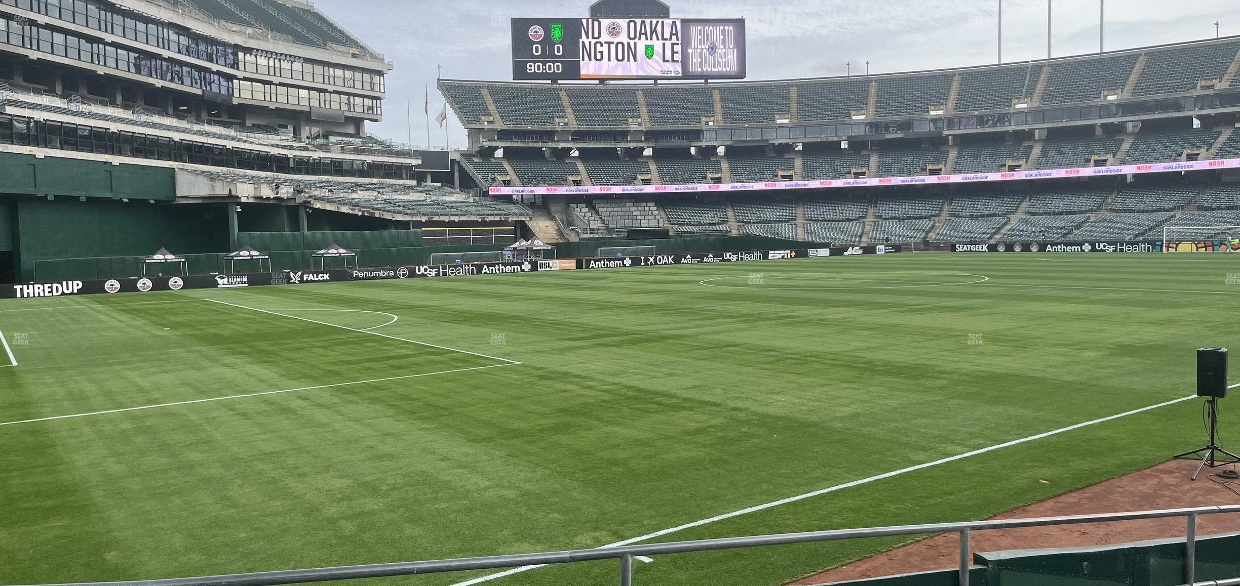 Oakland Coliseum - Section Front 130 Seat View