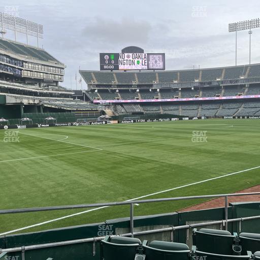 Oakland Coliseum - Section Front 130 Seat View