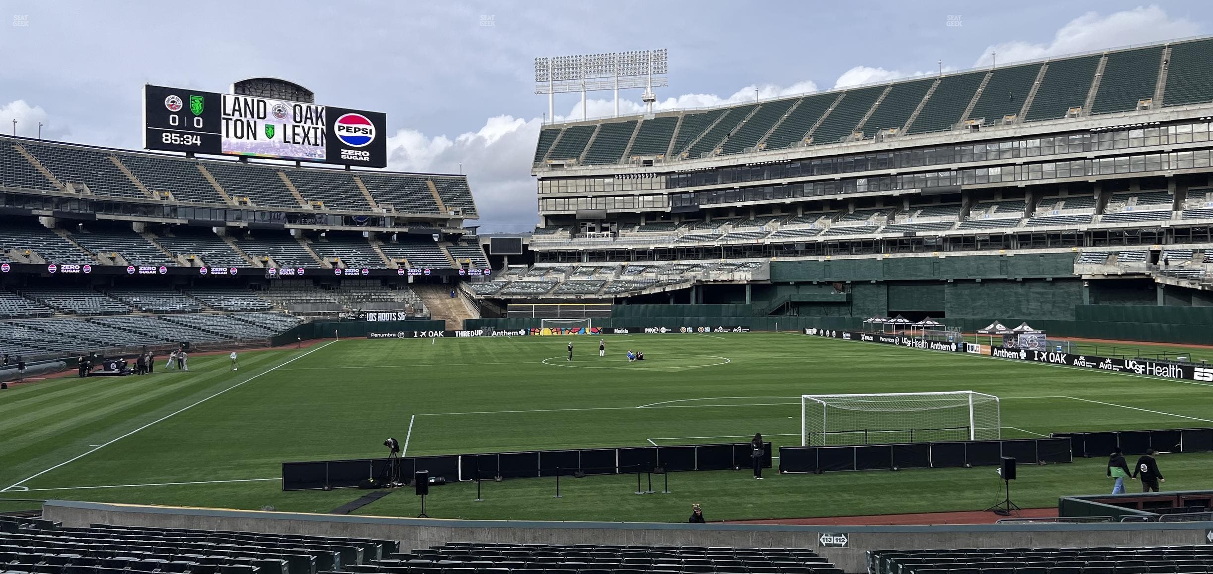 Oakland Coliseum - Section Lounge 113 Seat View