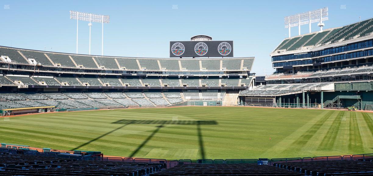 Oakland Coliseum - Section Rear 107 Seat View
