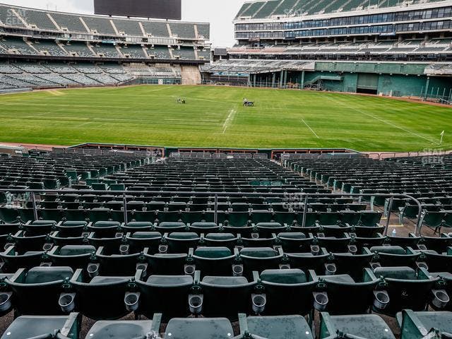 Oakland Coliseum - Section Rear 110 Seat View