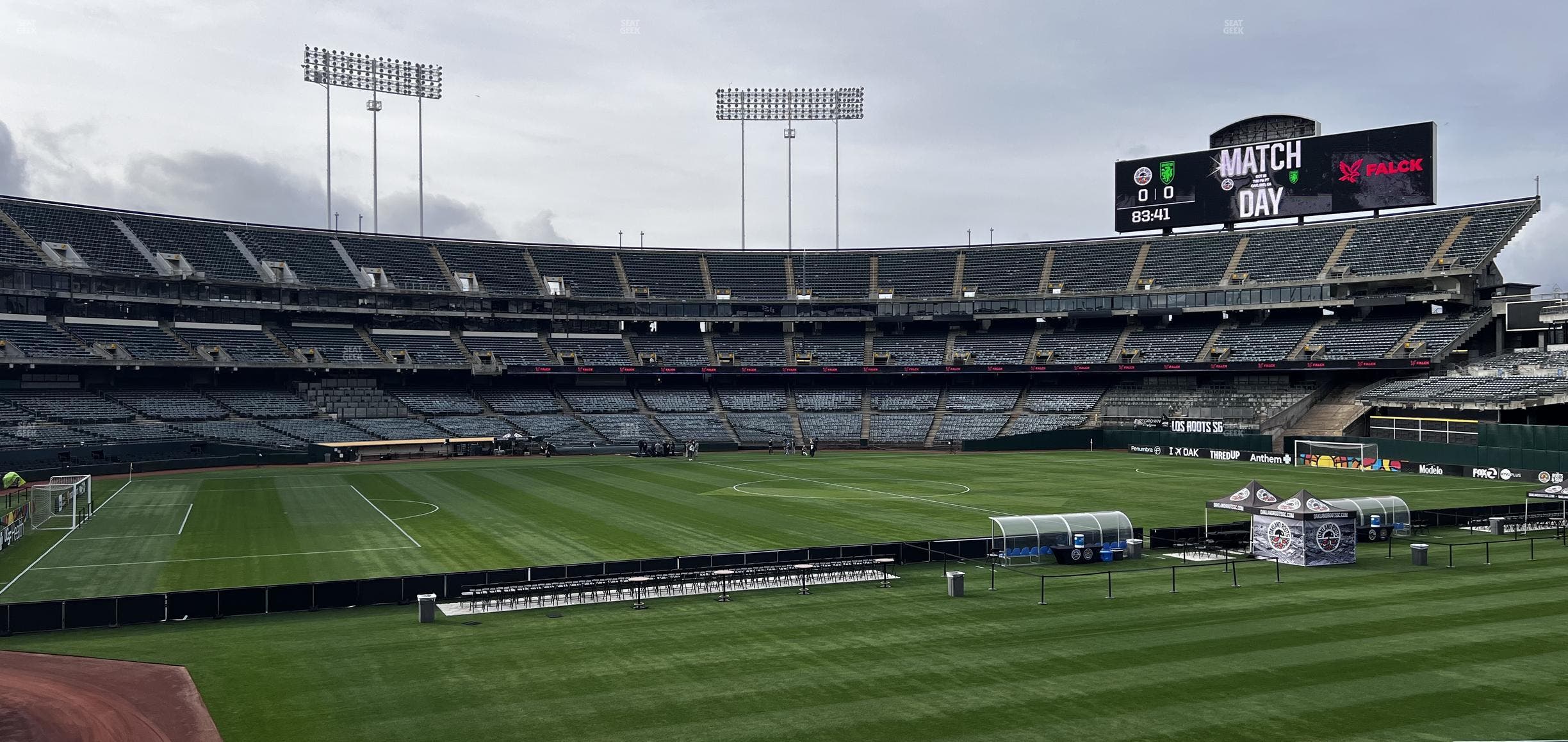 Oakland Coliseum - Section The Garden Seat View