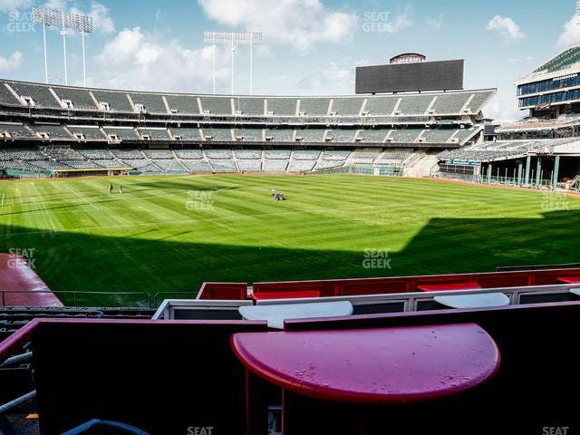 Oakland Coliseum - Section The Garden Seat View