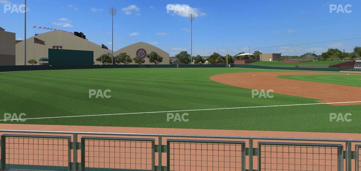 Olsen Field at Blue Bell Park - Section Third Base Bleachers Seat View