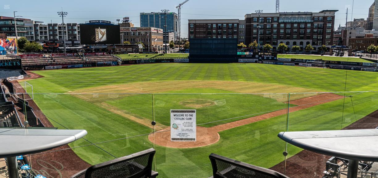 ONEOK Field - Section Cadillac Club Sro Seat View