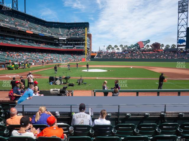 Oracle Park - Section Field Club 109 Seat View Oracle Park - Section Field Club 109 Seat View