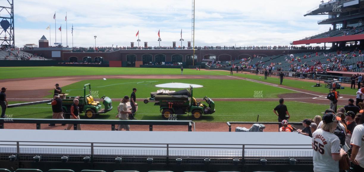 Oracle Park - Section Field Club 122 Seat View