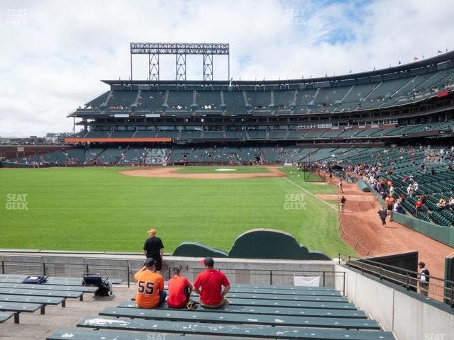Oracle Park - Section Premium Bleachers 136 Seat View