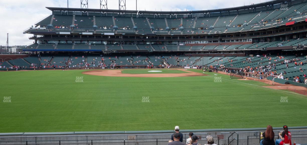 Oracle Park - Section Premium Bleachers 138 Seat View