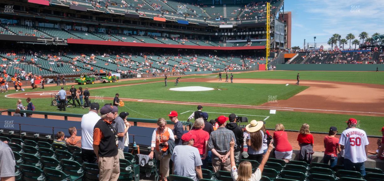 Oracle Park - Section Premium Field Club 107 Seat View