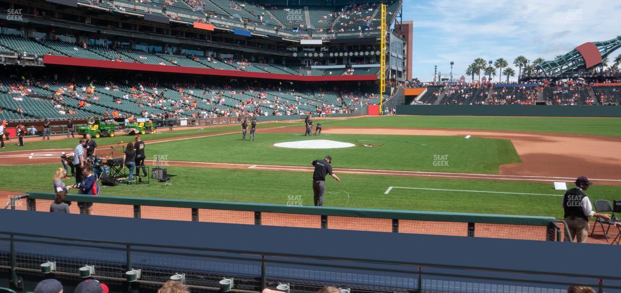 Oracle Park - Section Premium Field Club 108 Seat View
