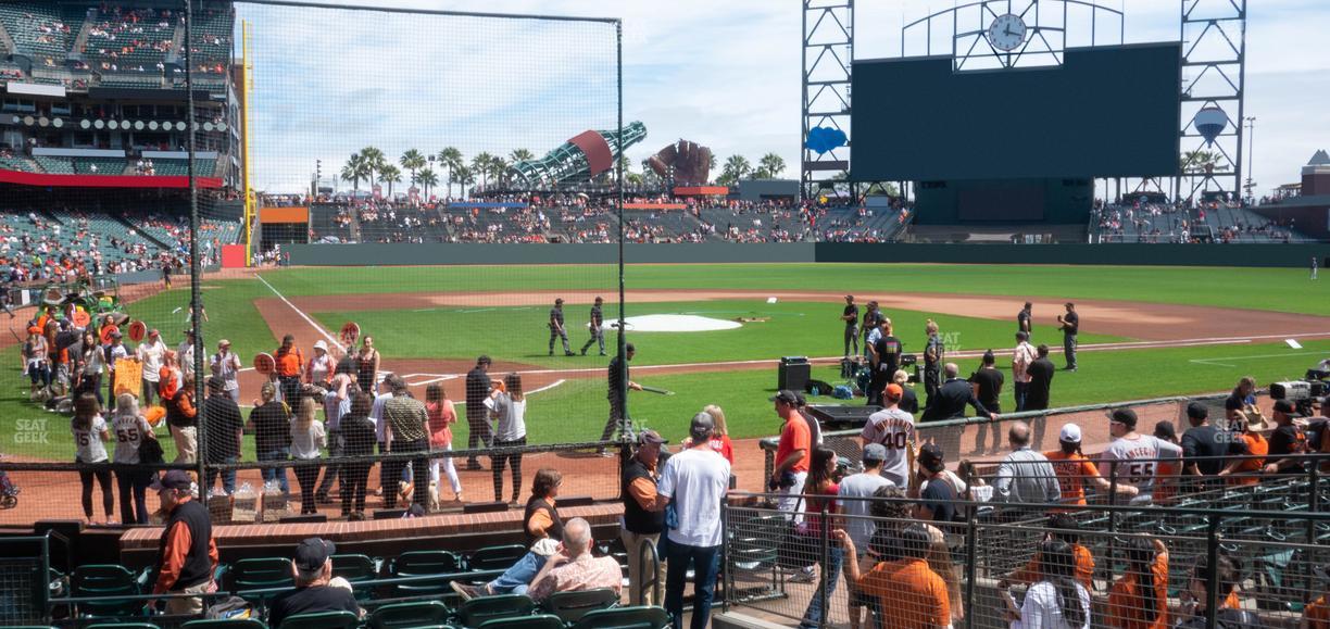 Oracle Park - Section Premium Field Club 112 Seat View