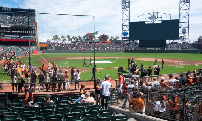 Oracle Park - Section Premium Field Club 112 Seat View
