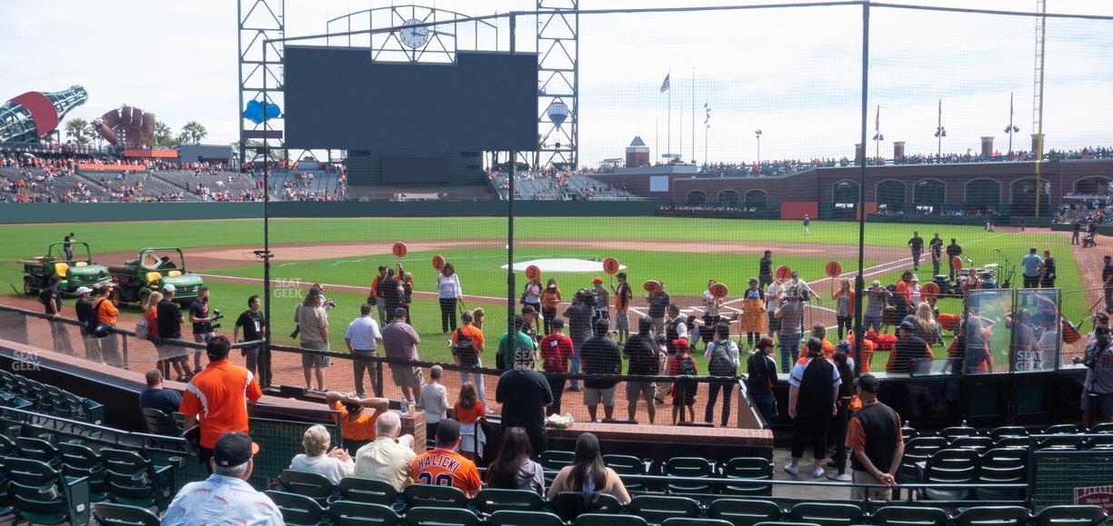 Oracle Park - Section Premium Field Club 117 Seat View