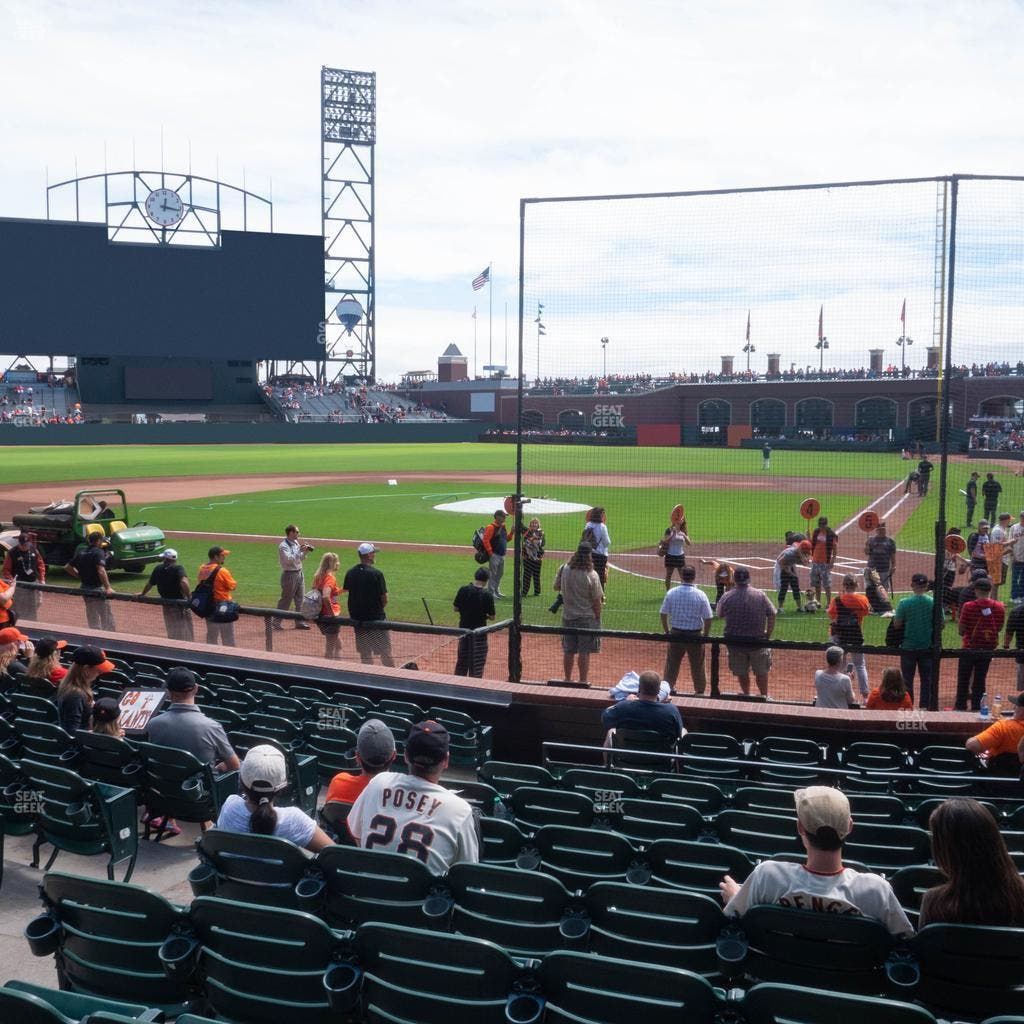 Oracle Park - Section Premium Field Club 119 Seat View