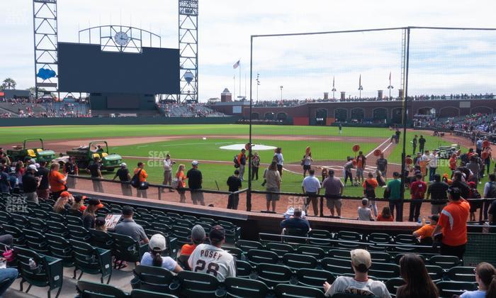 Oracle Park - Section Premium Field Club 119 Seat View