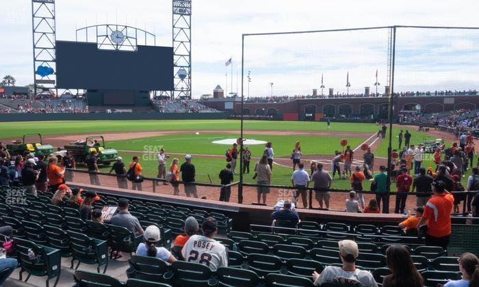 Oracle Park - Section Premium Field Club 119 Seat View