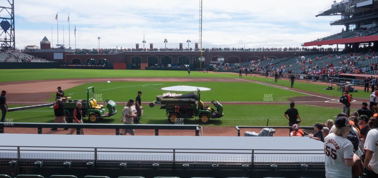 Oracle Park - Section Premium Field Club 122 Seat View