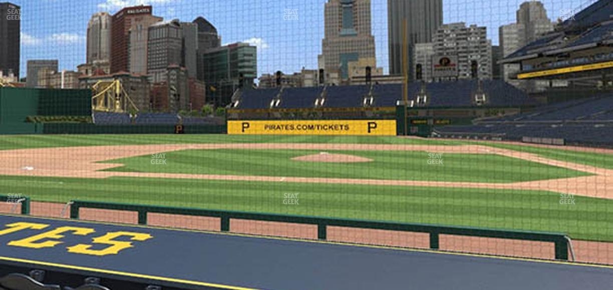 PNC Park - Section Dugout Box 21 Seat View