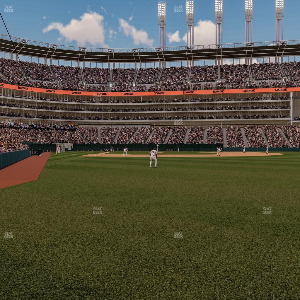 Progressive Field - Section Field View Bullpen Seat View