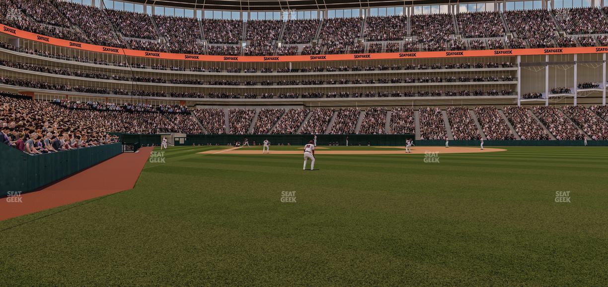 Progressive Field - Section Field View Bullpen Seat View