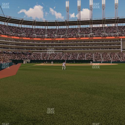 Progressive Field - Section Field View Bullpen Seat View