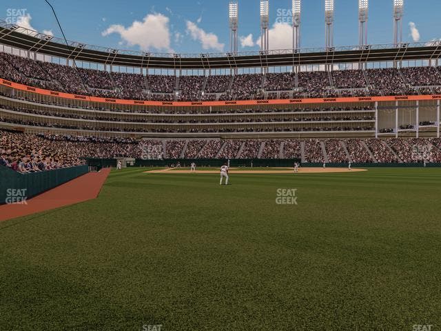 Progressive Field - Section Field View Bullpen Seat View
