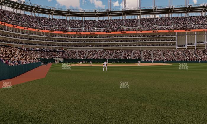 Progressive Field - Section Field View Bullpen Seat View