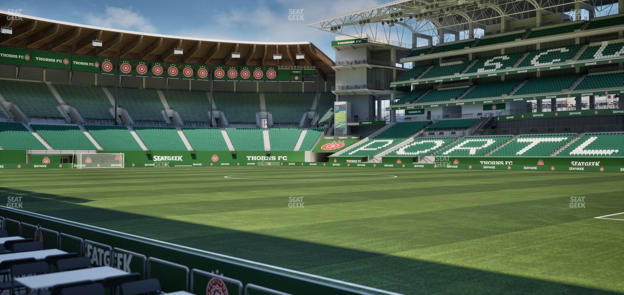 Providence Park - Section Lexus Lounge Rail 7 Seat View