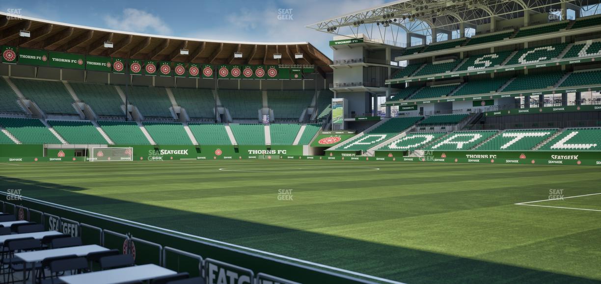 Providence Park - Section Lexus Lounge Rail 8 Seat View