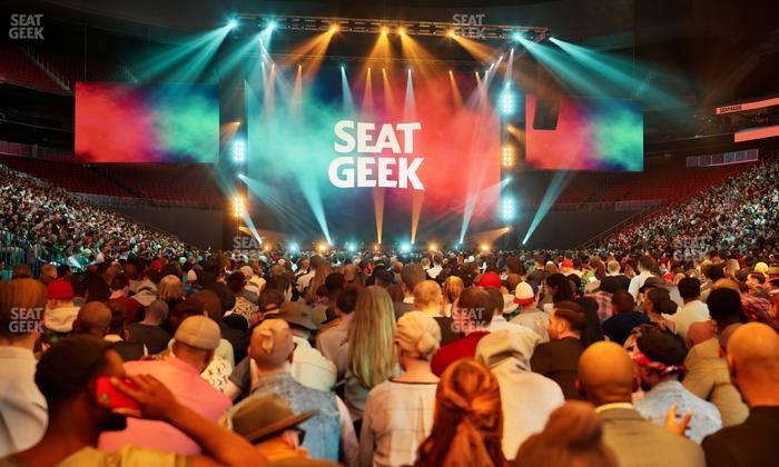 Prudential Center - Section Floor F Seat View