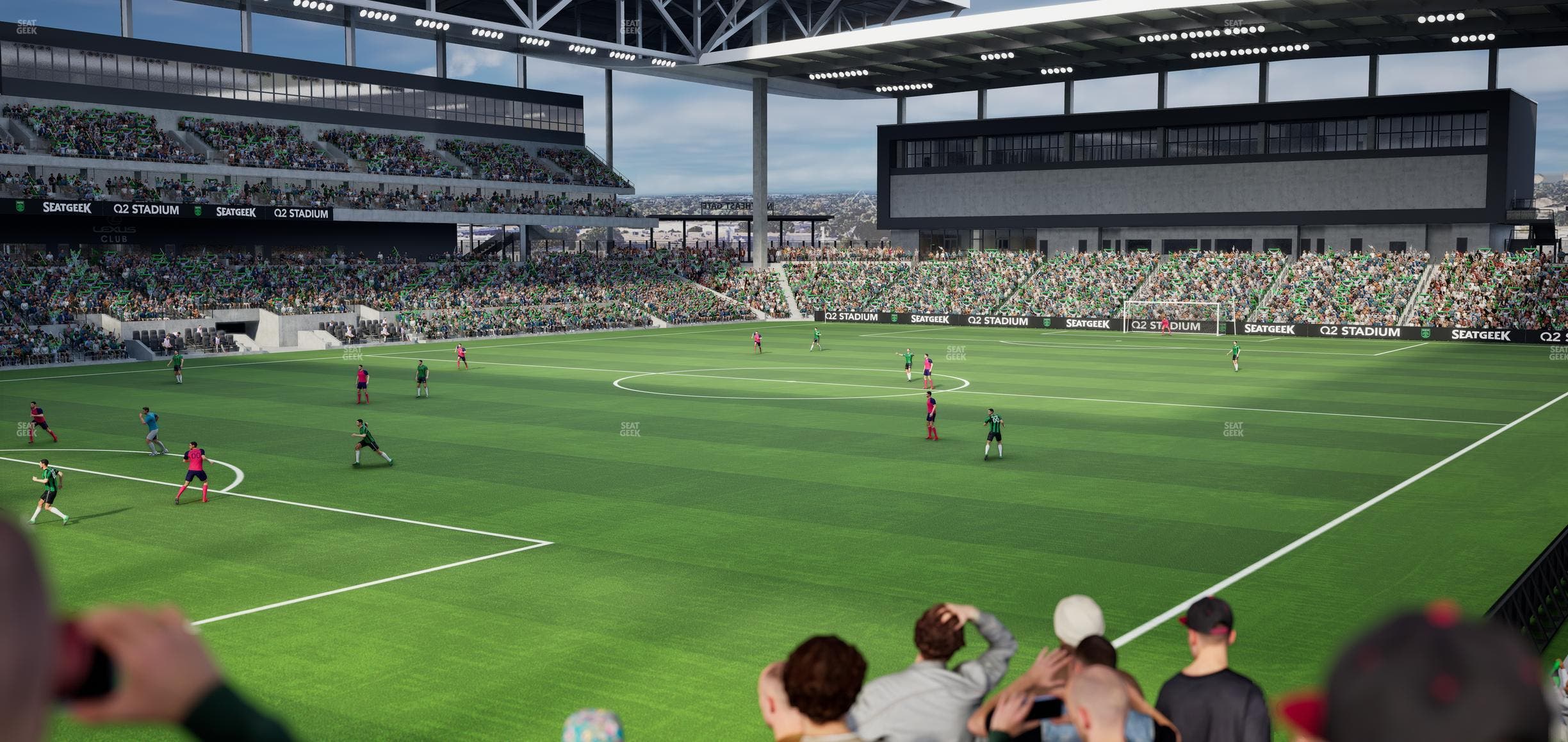 Q2 Stadium - Section Chevron Community Corner 2 B Seat View